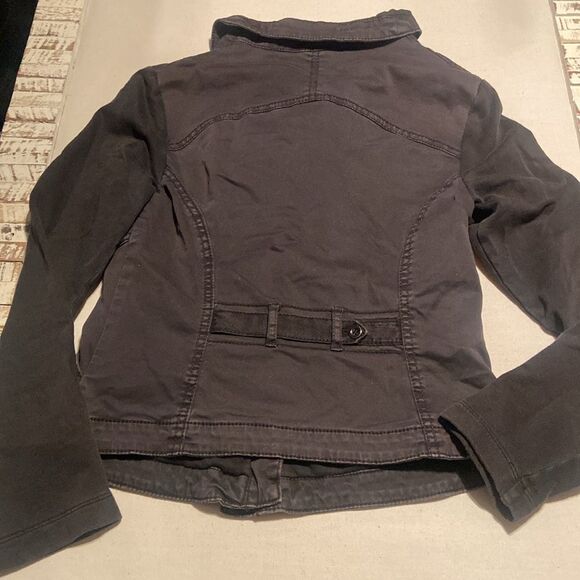 ANTHROPOLOGIE Jacket Sz XS Marrakech Faravel Black Cropped Moto Jacket Mob Wife - Picture 7 of 12